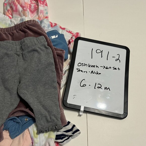 Baby Girl Clothes Lot 13 Pc Bundle Dresses Bodysuits Sleeper Shoes Hair Tie 0-6M - Picture 11 of 11